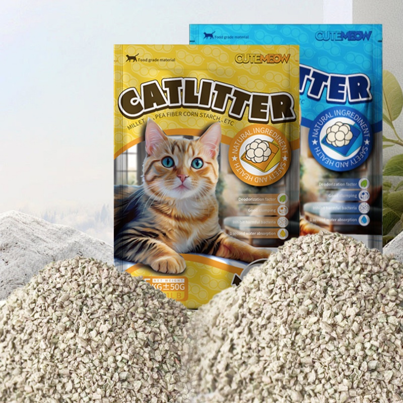 Fast Water Absorption Broken Crushed Tofu Cat Litter Sands For Cats