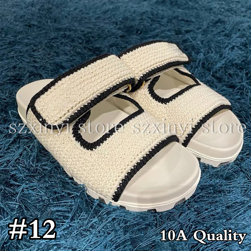 10A Top Quality Women's Fashion Leather Sandals Bling Shiny Slipppers Slides Gifts for Women