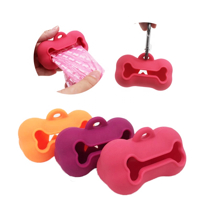 Earth-Friendly Scented Leak-Proof Pet Waste Bags factory Silicone dog Poop Bag Dispenser
