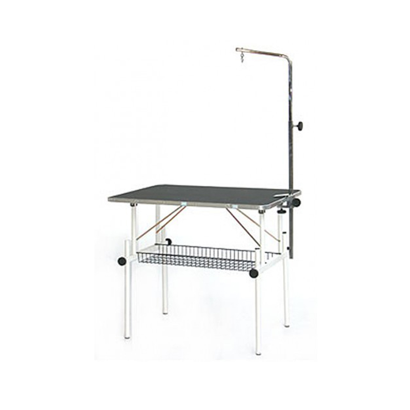 Professional Grade Foldable pet grooming table with arm loop noose adjustable folding cat trimming table