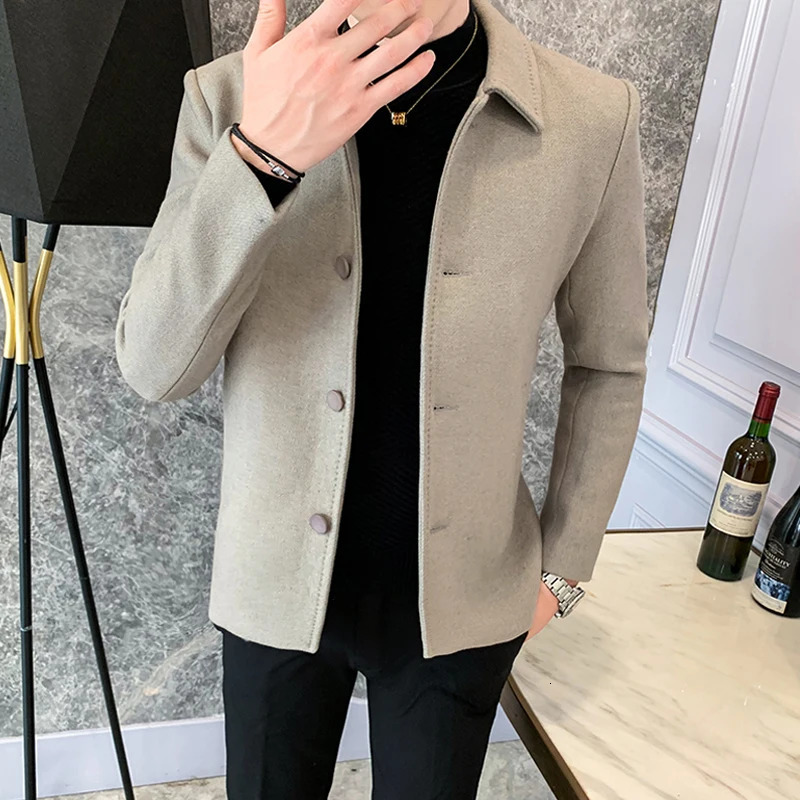 Mens Wool Coat Blends Plus Cotton Thick Warm Classic Jackets Size Casual Solid Fashion High Quality Fall Winter 2024 N31 241120