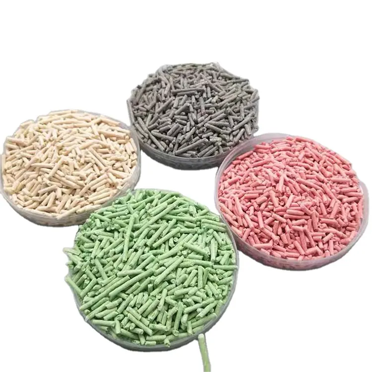 Flushable OEM 2.0 3.0 Mm Factory Clumping Bulk Multi-color Tofu Cat Litter Tofu Bulk Sand for Wholesale Cat Sand