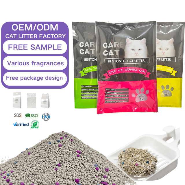 Hot Sell Free Samples High Quality And Low Price Cat Sand Clumping Kitten Litter Bentonite Cat Litter