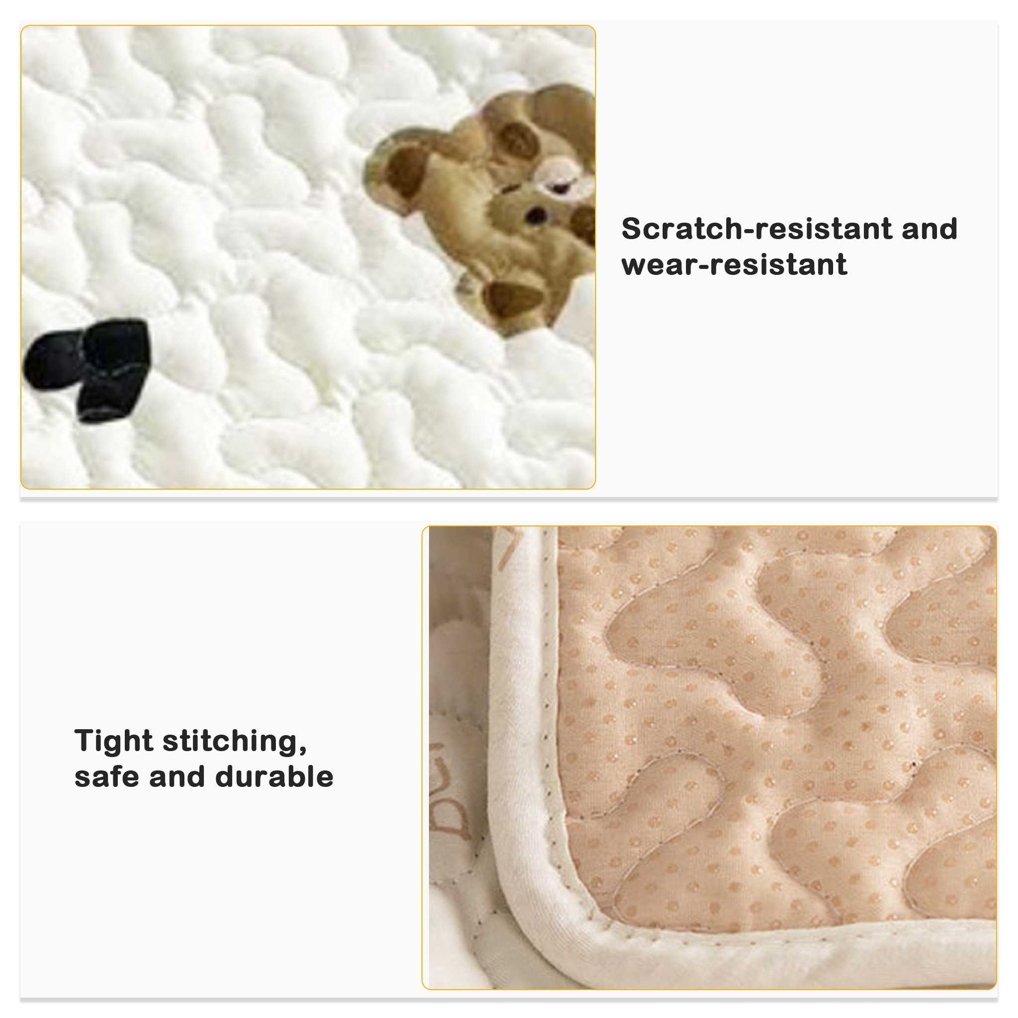 Non-slip 100% Cotton Reusable Pet Mat for Pet Dogs Cats Sleeping Rest