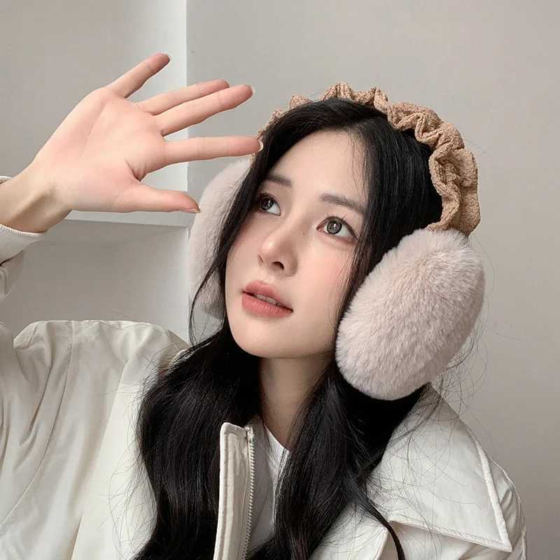 Melad colored warm ear earmuffs for winter girls cute student earmuffs with blocked antifreeze earmuffs W241126
