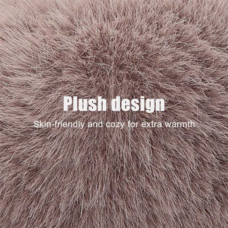 Winter Fashion Cartoon Warm Earrings Outdoor Refrigeration Womens Artificial Fur Earrings Foldable Earrings Soft Plush Earrings W241126