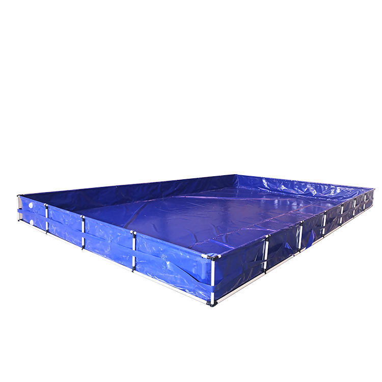 Durable Foldable Square commercial tarpaulin aquaculture fish and shrimp tank for indoor shrimp farm