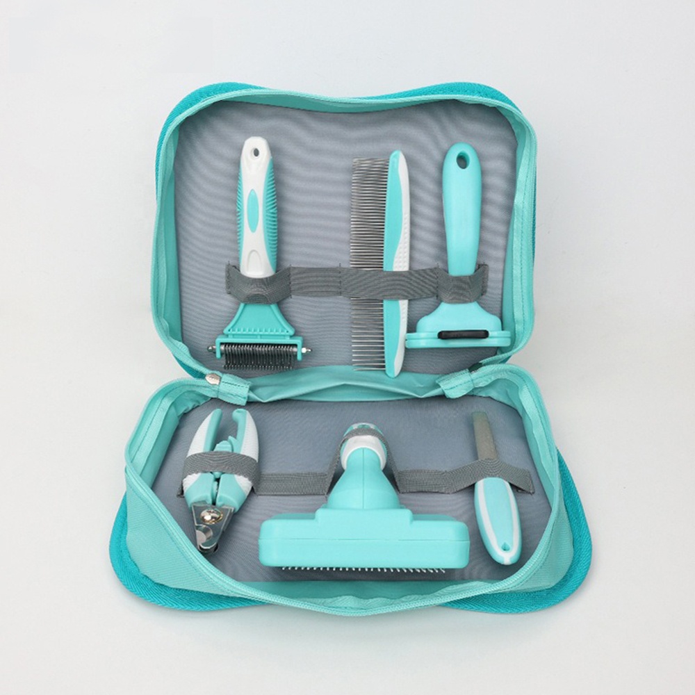 Cat Brush Kit for Grooming Short & Long Haired Cats 6 in 1 Pet Grooming Set for Small Animals