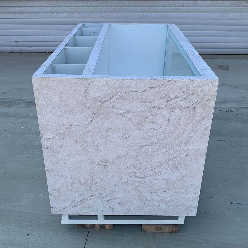indoor large glass window cheap prices fiberglass frp fish tank water commercial filter pump aquarium koi fish tank