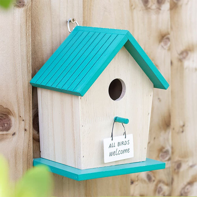 Wooden bird house outdoor hanging bird house