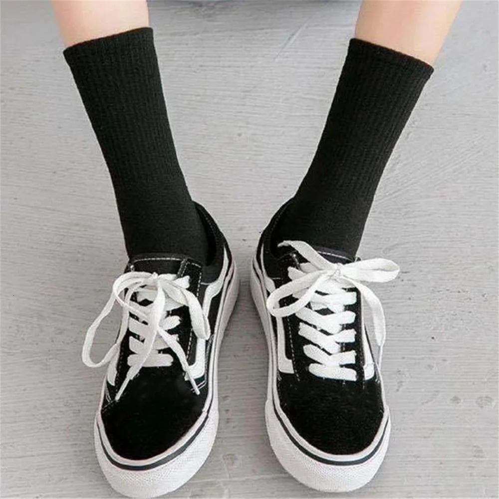 10 pairs of mens organic cotton high-quality white black business casual spring/summer womens long/short tube socks 241126