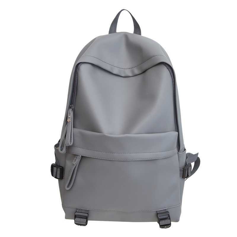 2024 PU backpack men's and women's soft leather business casual large capacity travel computer fashion student double backpack