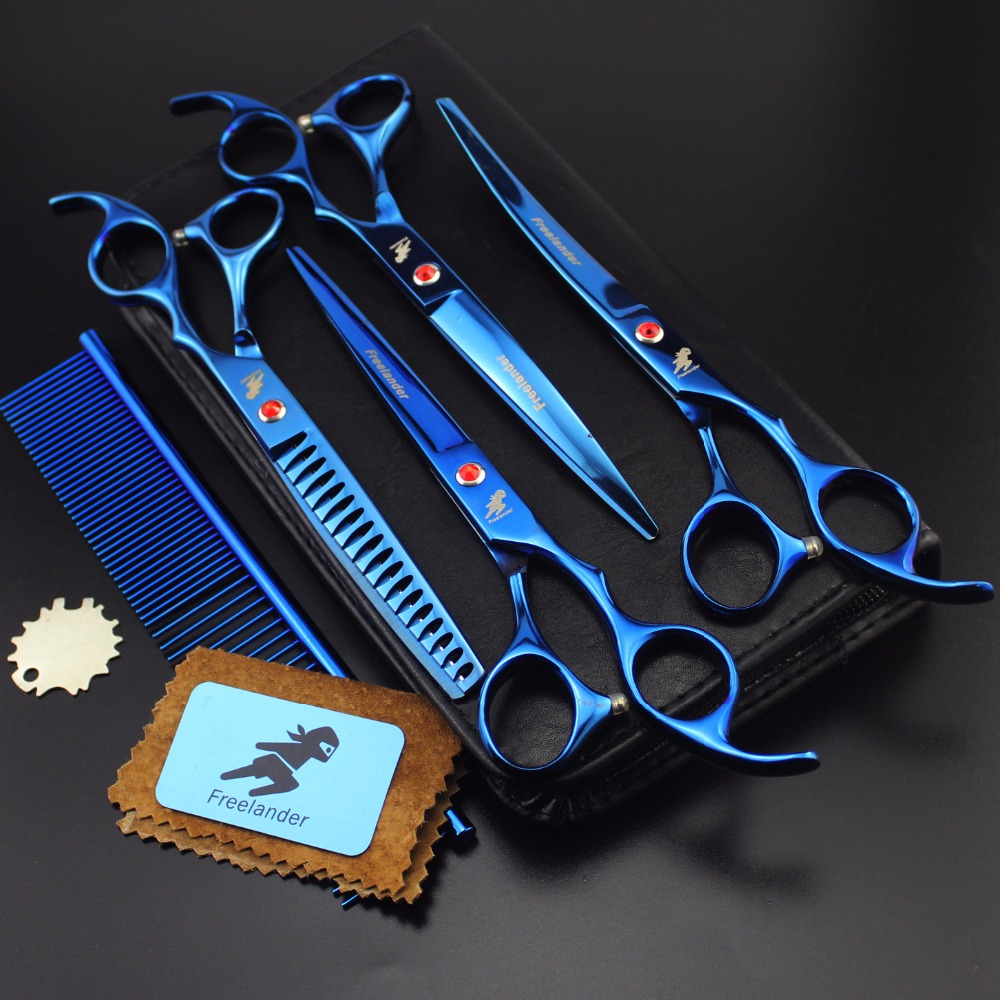 Pet Scissors 7" Cutting Curved Pet Grooming Scissors Professional Shears Salon Barber Using Dogs & Cats