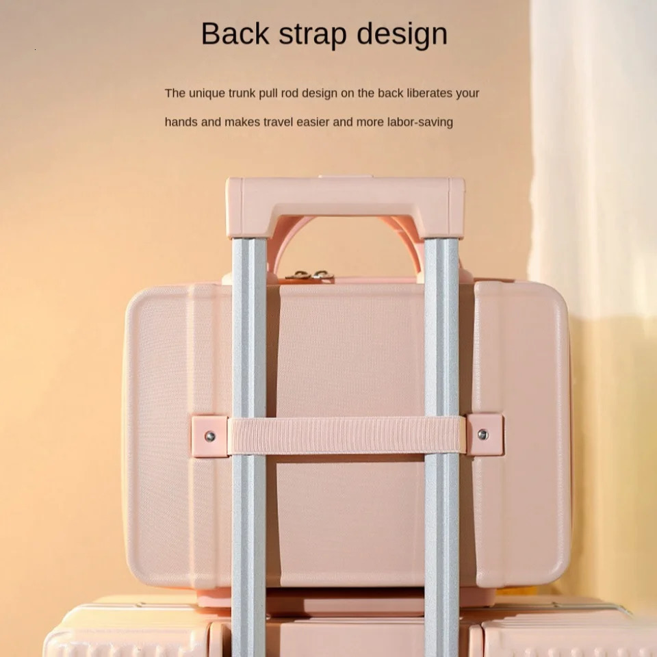 14 inch Mini Travel Suitcase Cosmetic Box Hand Luggage Organizer Makeup Case Small Boarding Case For Women Girls 241114