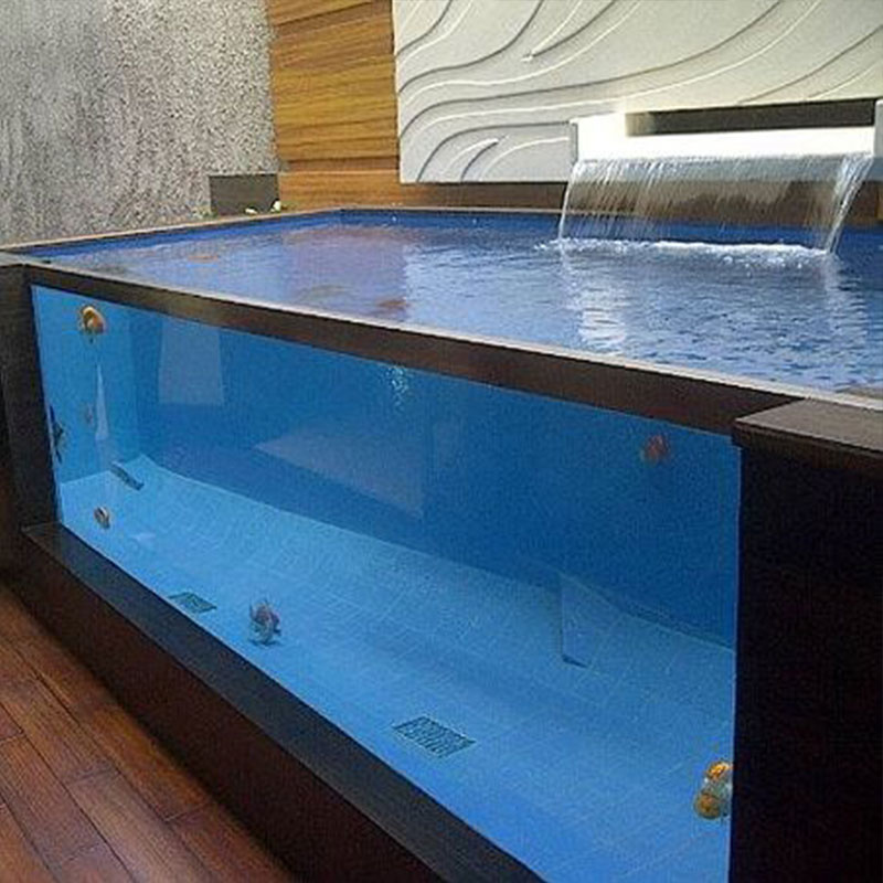 indoor large fiberglass portable lightweight outdoor glass window 5000 gallon fish tank aqerioum aquarium koi fish tank