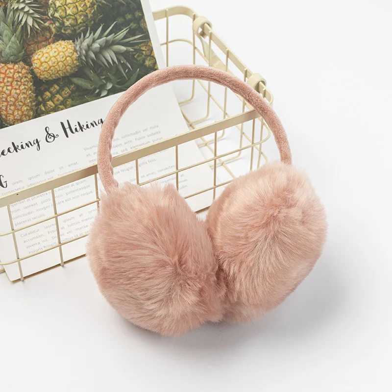 Winter Warm Earmuffs Cute Plush Fur Headphones Fashion Unisex Ear Warmer Solid Color Girls Headband Ear Muff Ear CoverXJ241126