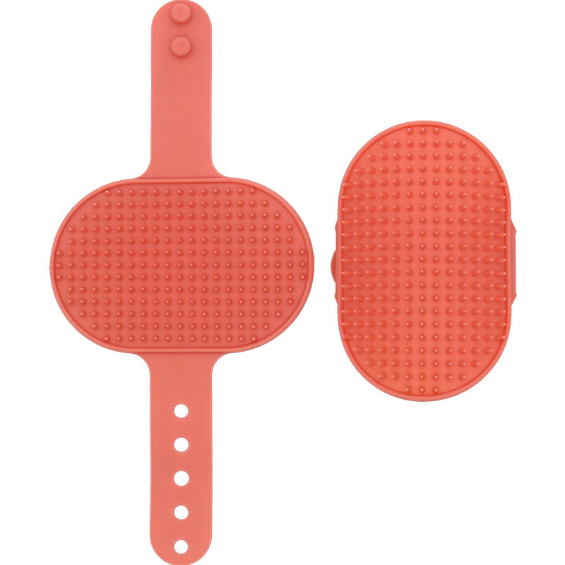 Pet Brush Silicone Bath Scrubber Soft Silicone Pet Shower Groom Silicone Massage Essential Cleaning Brush
