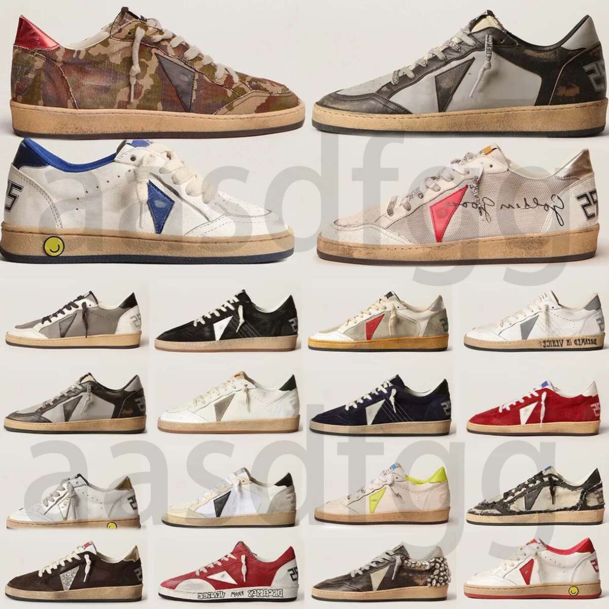 With Box Size 35-47 Top Designer Platform Mens Shoes Ball Shoe Black White Sneakers Classic Casual Golden Top Sneakers Women Italy Trainers