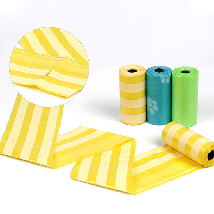 supplies custom biodegradable unscented pet dog poop waste bag set with logo printed