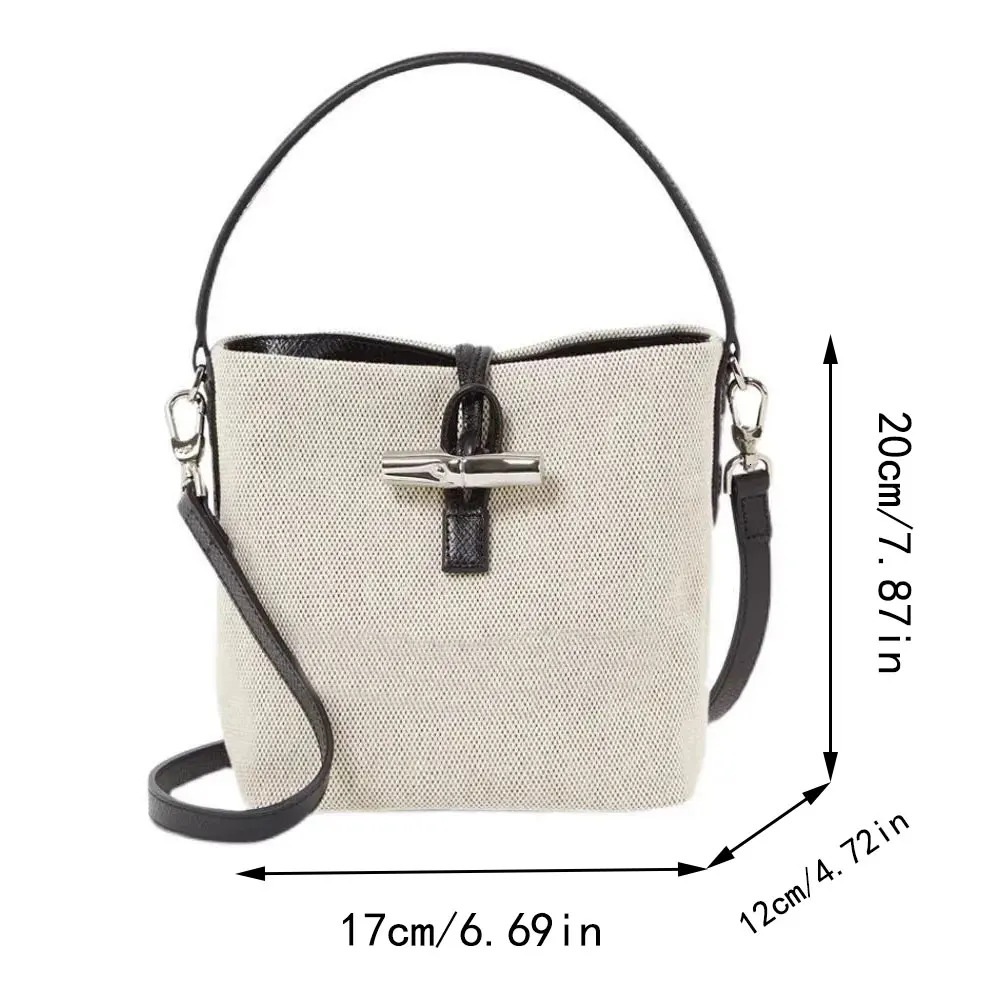 High Quality French Canvas Bucket Bag New Designer Carrying One Shoulder Crossbody Handbag When Going Out