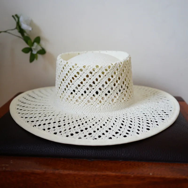 Home>Products>White Straw Hat>White Straw Hat>Wide Eaves Hollow Style Rowing Hat 241125