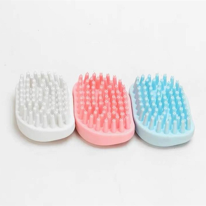 Pets Brush For Bath Dog Cat Massage Brush Grooming Comb Soft Rubber Pets Fur Hair Removal Comb