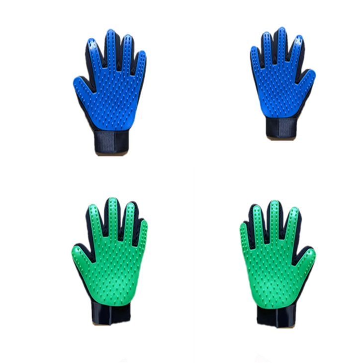Upgrade 1 Pair Gentle Deshedding Brush Efficient Pet Hair Remover Mitt Pet Grooming Glove for Dogs Cats
