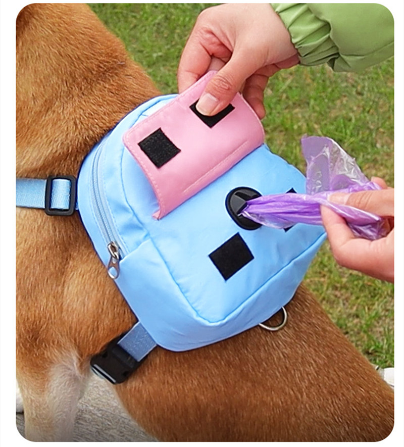 Wholesale Puppy Dog Cute Animal Back Pack Saddle Bags with Lead Adjustable Pet Backpack Harness with Leash for Outdoor Walking