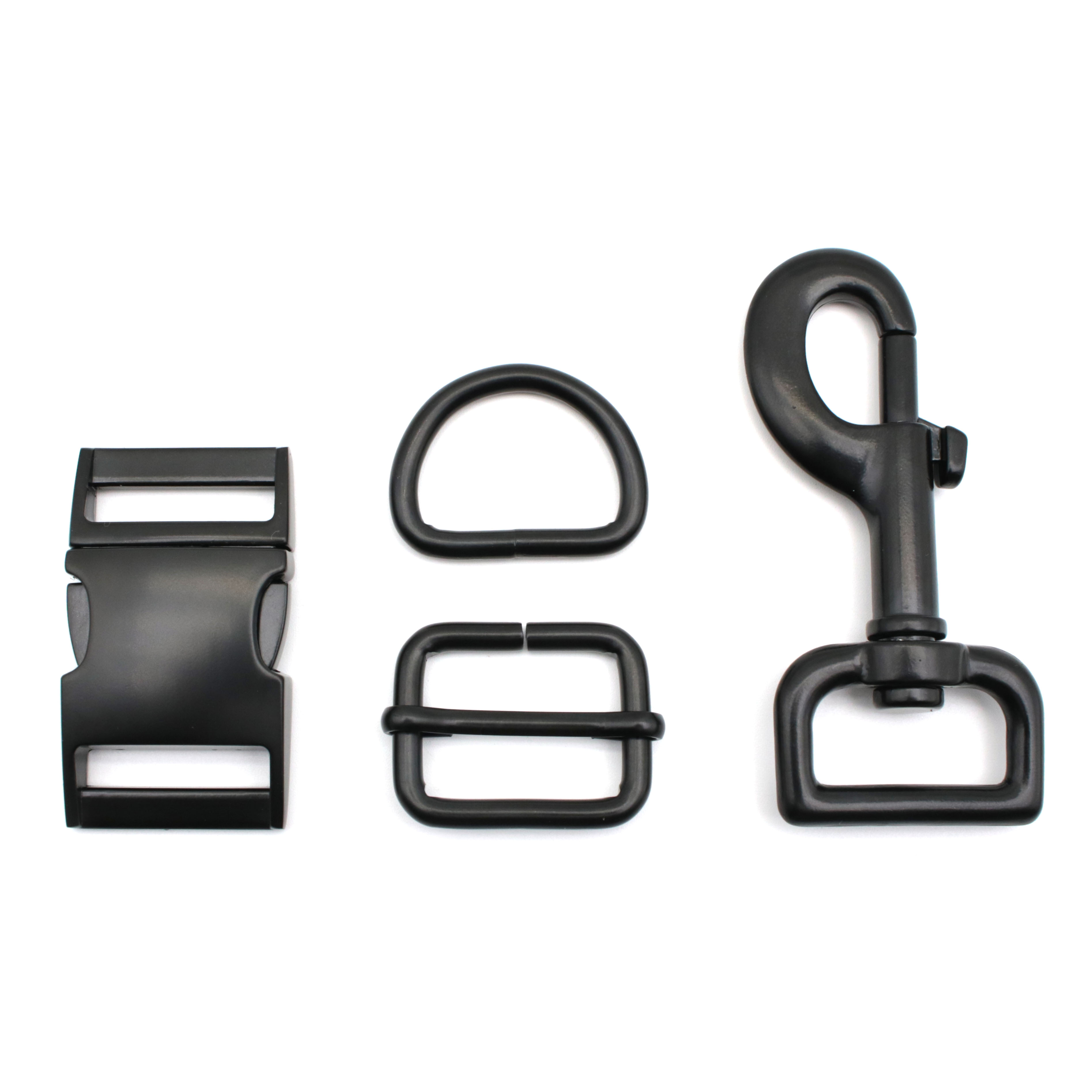 DDP In Stock High Quality 25mm Matt Black Trigger Swivel Snap Hook Quick Release Metal Buckle 25mm Dog Collar Hardware Metal