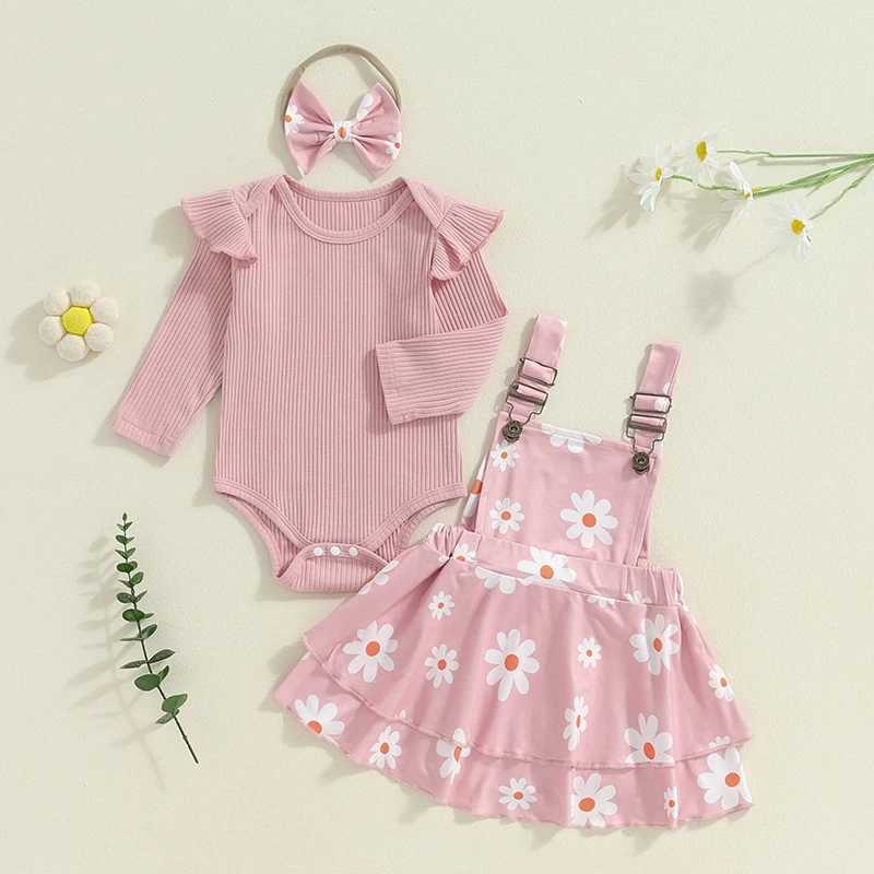 Clothing Sets Adorable Baby Girls Winter Outfit Set with Knit Sweater Plaid Skirt and Matching Headband - 3 Piece Clothing Ensemble H241126