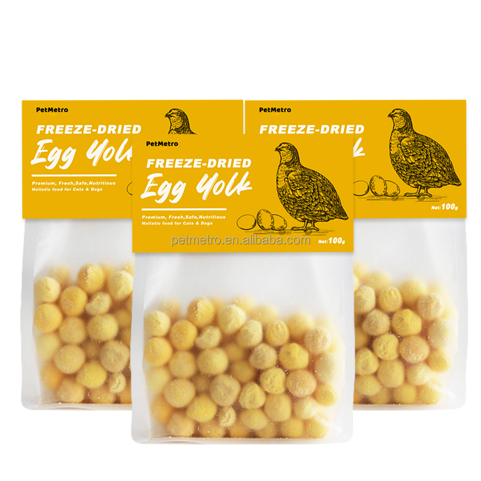 Factory supply wholesale quail egg yolk cat snacks rich in animal lecithin cat love to eat