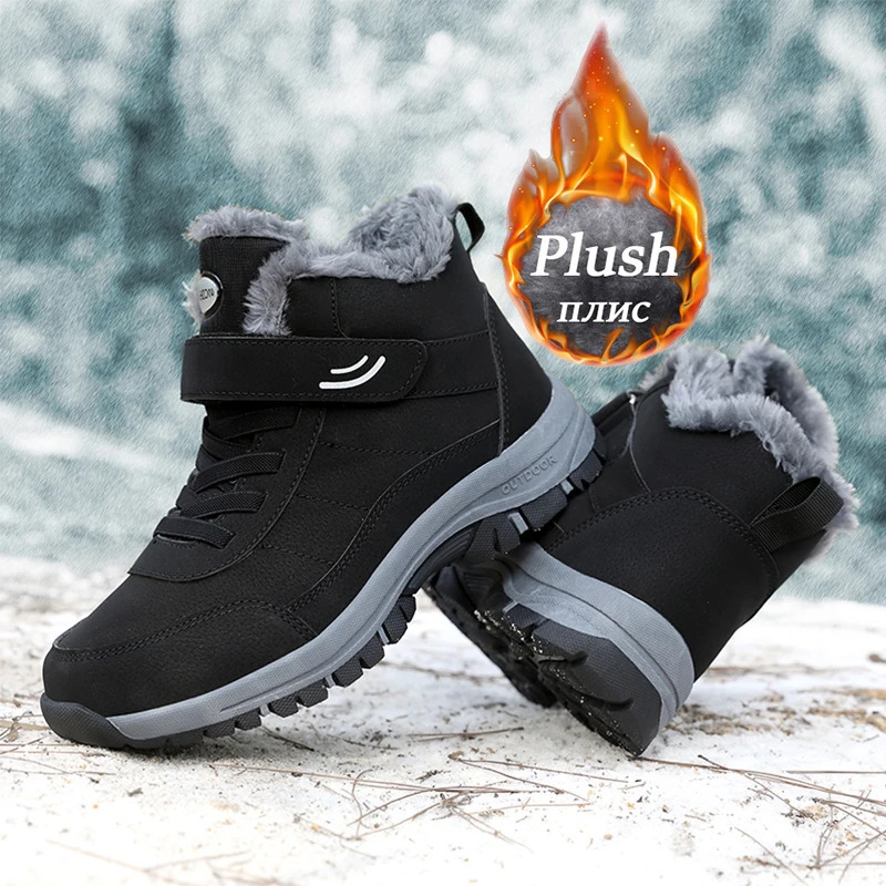 Winter womens snow boots plush thick insulation anti slip lightweight cotton shoes 241126