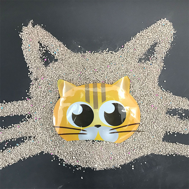 Strawberry tulip mint wholesale cat litter bentonite clay bentonite cat sand litter with colored