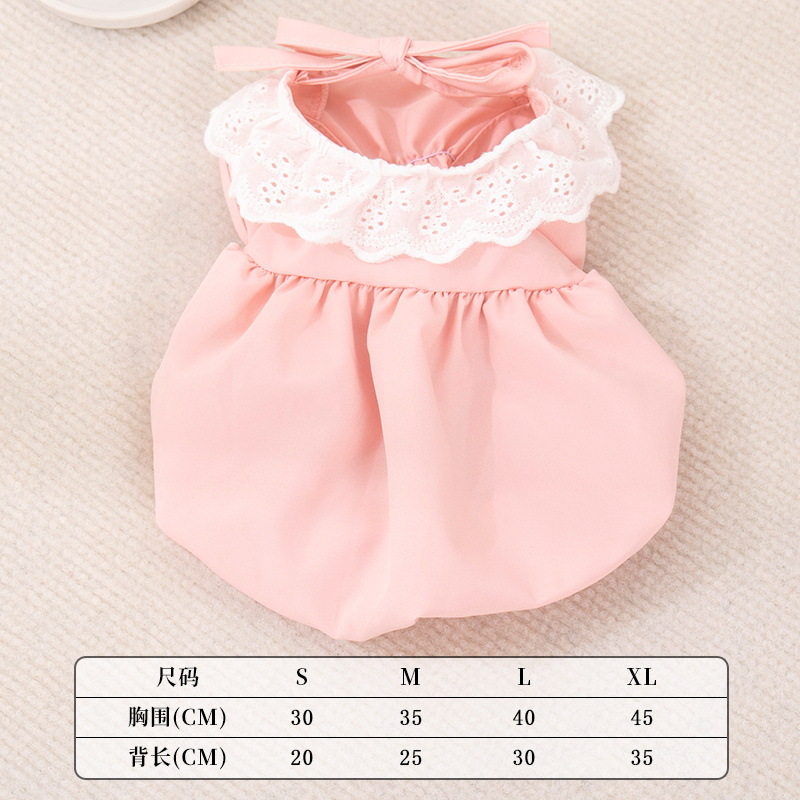 Spring Summer Cute Pumpkin lace Princess Dress Yorkshire Marzis Dog Cat Pet Clothes