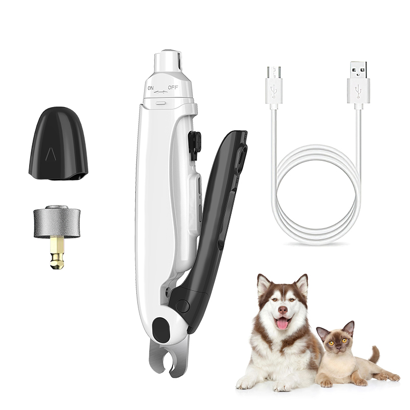 2 In 1 Factory Direct Sale Electric Pet Nail Grinder Dog Nail Scissors Rechargeable Pet Trimmer Electric Pet Grinder On Sale