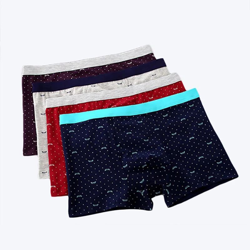 4 pieces/batch plus size cotton underwear mens boxing pants comfortable breathable underwear mens boxing shorts soft fat 125kg 241126