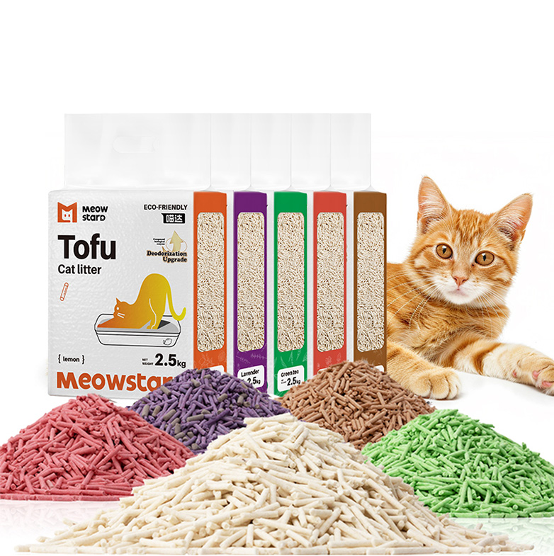 oem custom bulk cat liter natural eco friendly premium 10l plant cat sand Clumping flushable PH health indicator tofu cat litter