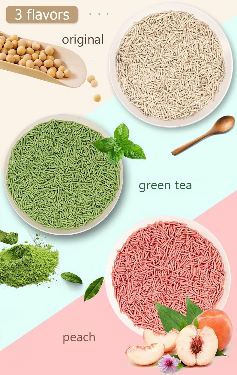 Manufacturers Plant Cat Sand High Quality Low Dust 6L Clumping Crushed Stripe Shape Tofu Cat Litter
