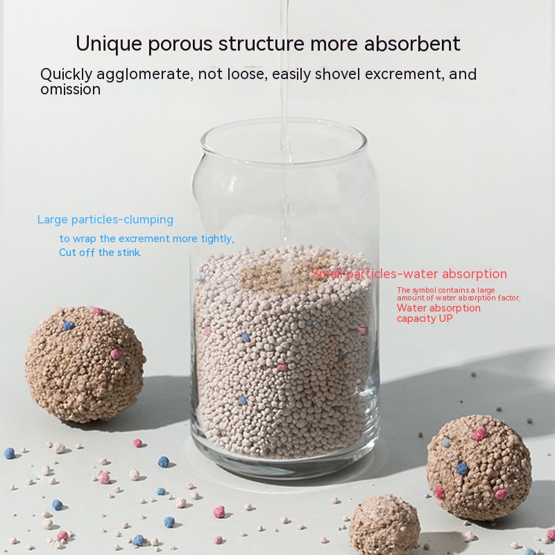 Bentonite Cat Litter Tofu Litter Dust-Free/Milk Flavored Raw Ore Mixed with Corn Pieces and Pine Wood Green Tea
