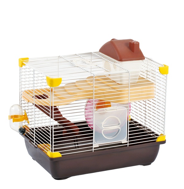 The standard brown hamster cage is more suitable for home use in a discount pollution-free plastic
