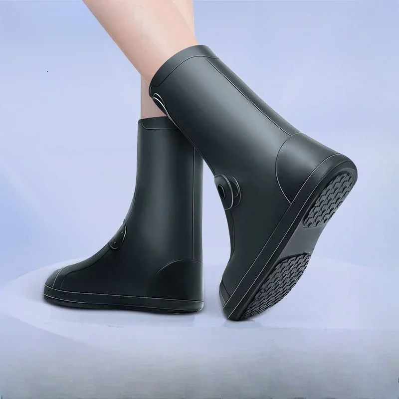 Mens rain boots with durable and lightweight cover Galoshes waterproof mens shoes PVC original plastic discount for rainy days 241126