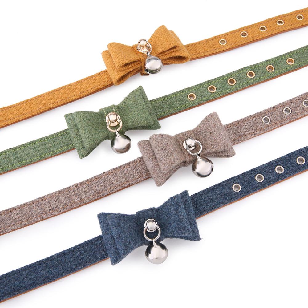 New cat bow tie pet collar dog collar with bell