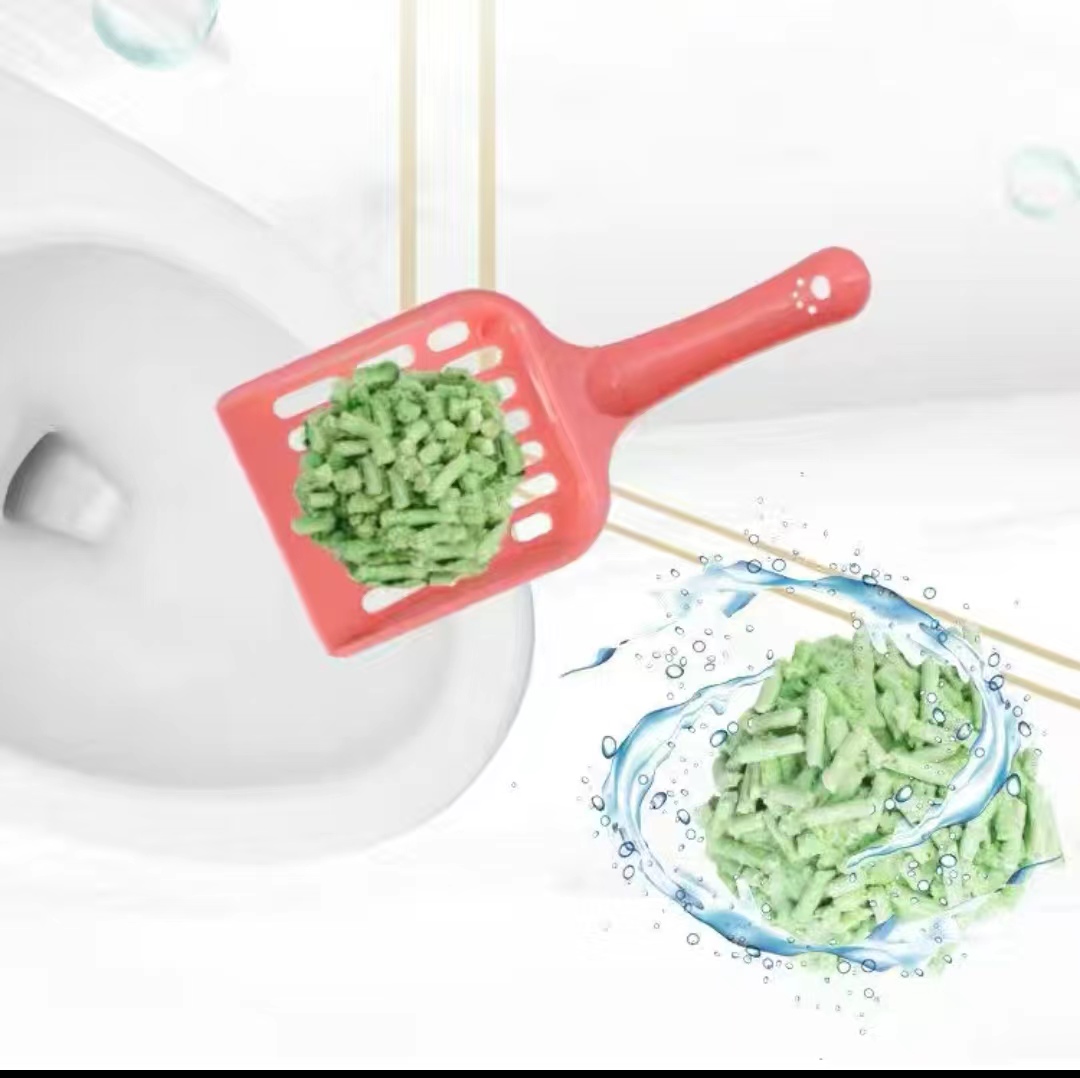 highest quality raw materials pea fibre corn starch exceeding 400% water absorption easy to clean tofu cat litter