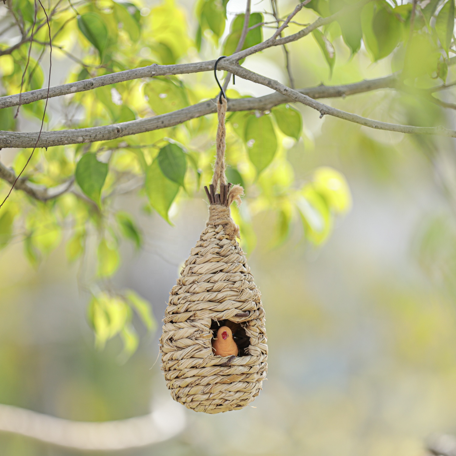 2022 Best seller Grass Hand Woven Hummingbird House Hanging Bird Nest House