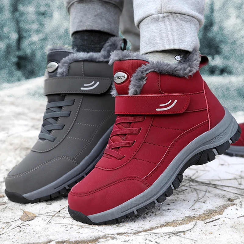 Winter womens snow boots plush thick insulation anti slip lightweight cotton shoes 241126