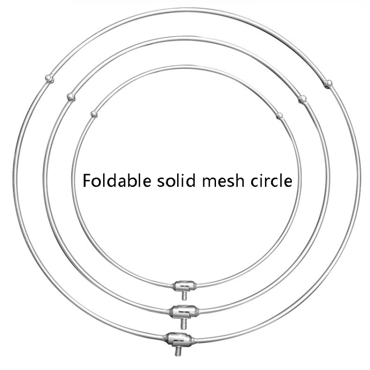 Foldable nylon Stainless Steel Dip Net Head Fishing Net,45cm Big Mesh for fishing
