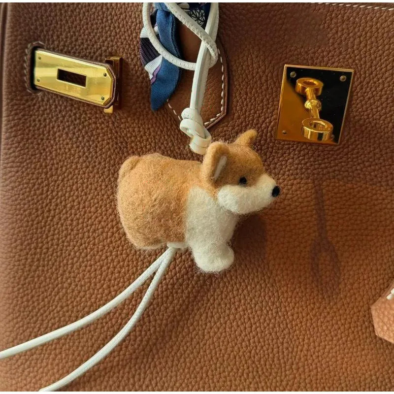 Cute Capybara Wool Felt Pendant animal Doll Gift car Accessories panda Keychain elephant Bag puppy Hanging Ornament 241125