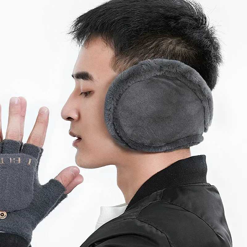Womens windproof ear cushions warm ear protection thick plush winter warm ear cushions outdoor bicycle warm soft ear cushions W241126