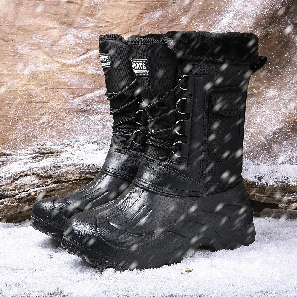 Mens winter snow boots outdoor fishing shoes snow hiking shoes 2024 mens outdoor walking fishing shoes mens sports shoes 241126