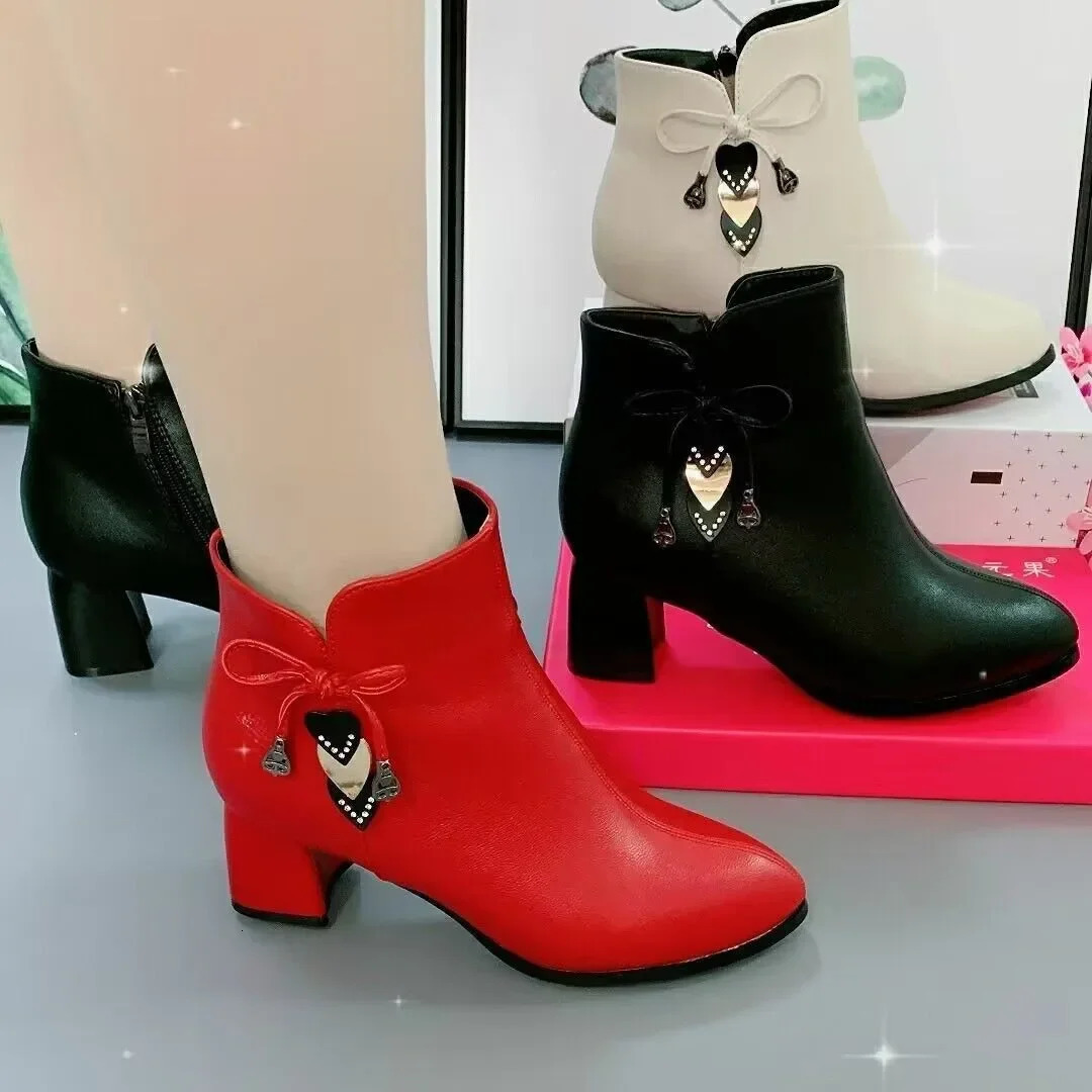 High Heels Womens Spring and Autumn Single Boots Womens Shoes Zipper White Waterproof Taiwan High Heels 241126